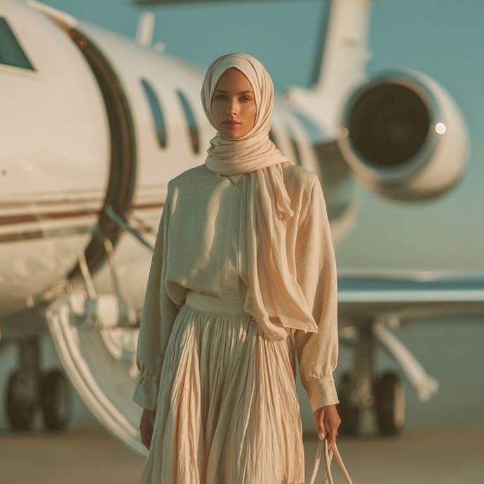 أفكار إطلالات سفر مريحة وأنيقة للمحجبات