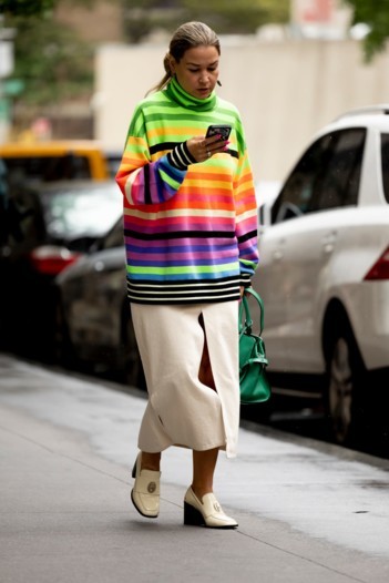 الأزياء الخريفية تهيمن على موضة الشارع النيويوركي