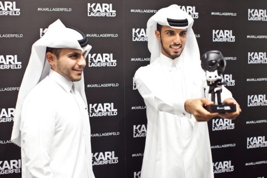كارل لاغرفيلد يحتفل بافتتاح متجره في الدوحة، قطر