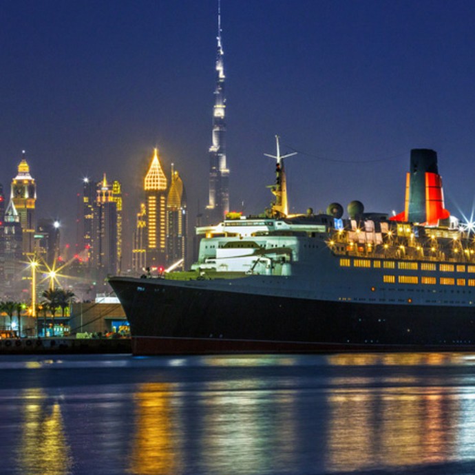 دبي تشهد الافتتاح المبدئي للسفينة الأسطورية "ذا كوين إليزابيث 2"
