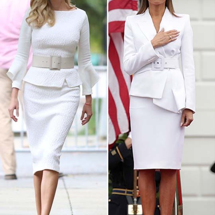 منافسة شرسة على ارتداء الأبيض بين ميلانيا وإيفانكا ترامب