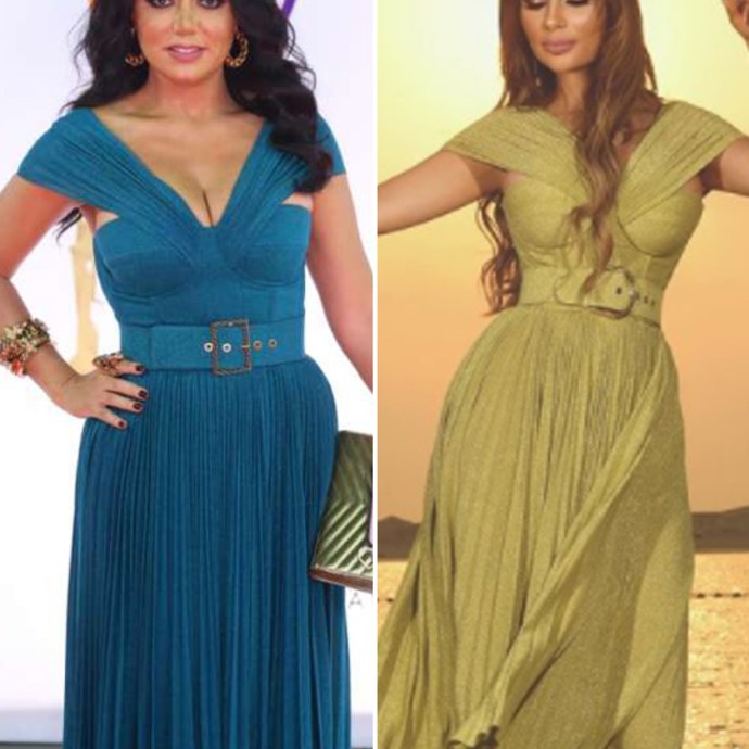 شيماء هيلالي ترتدي فستان رانيا يوسف