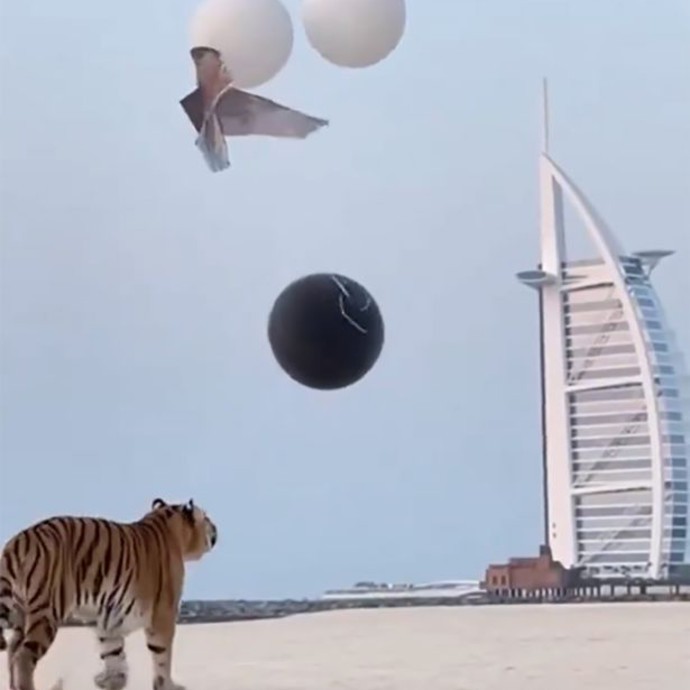 بالفيديو: نمر يكشف عن جنس مولود
