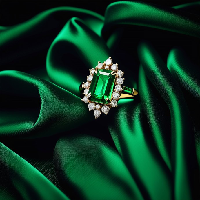أجمل المجوهرات باللون الأخضر لليوم الوطني السعودي