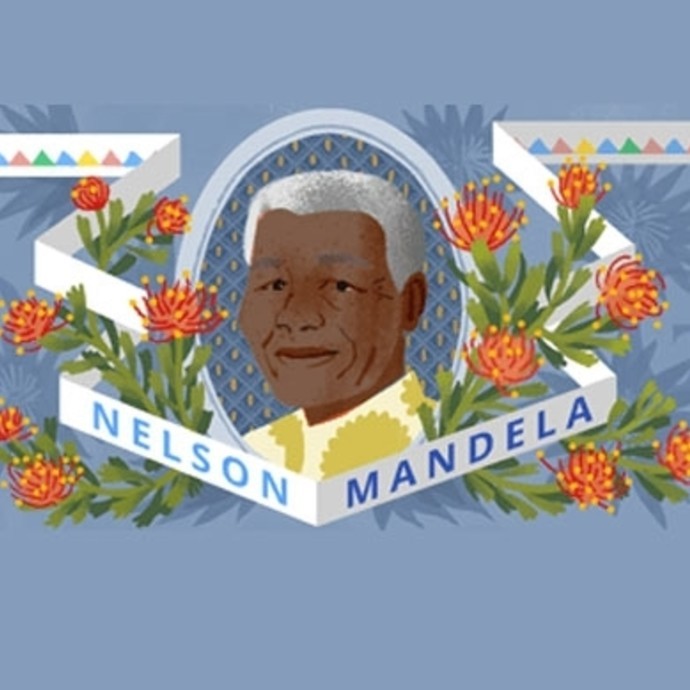 نيلسون مانديلا أيقونة النضال وأيقونة غوغل
