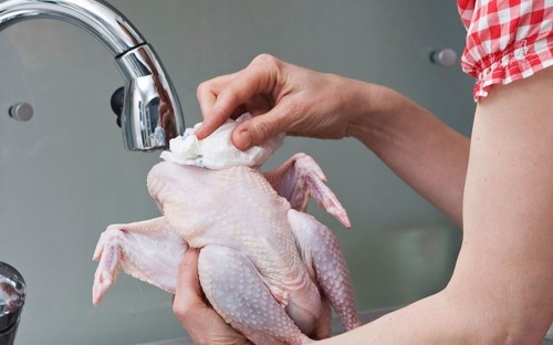 هل صحيح أنه لا ينبغي غسل الدجاج قبل طهيه؟
