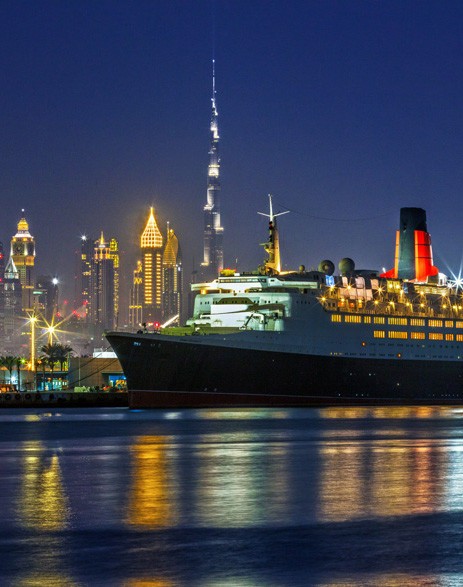 دبي تشهد الافتتاح المبدئي للسفينة الأسطورية "ذا كوين إليزابيث 2"