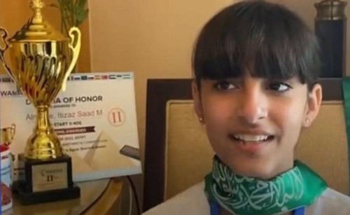 طالبة سعودية تحصد المركز الثاني بالحساب الذهني