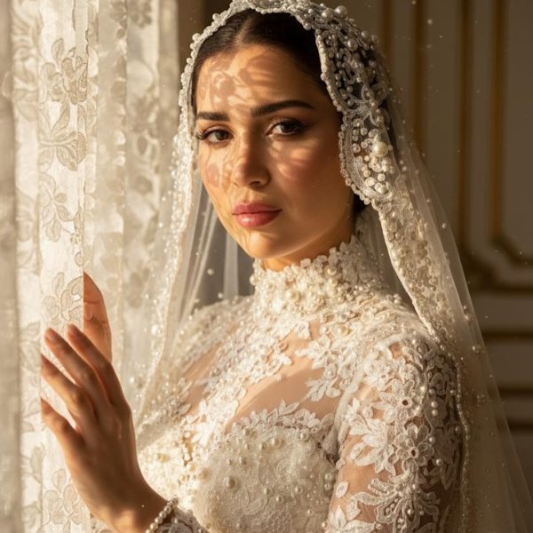 مي عز الدين تنشر صور زفافها بثلاث تسريحات شعر رائعة